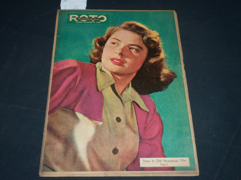 1945 DEC 9 THE PITTSBURGH PRESS SUNDAY ROTO SECTION - INGRID BERGMAN - NP 4553