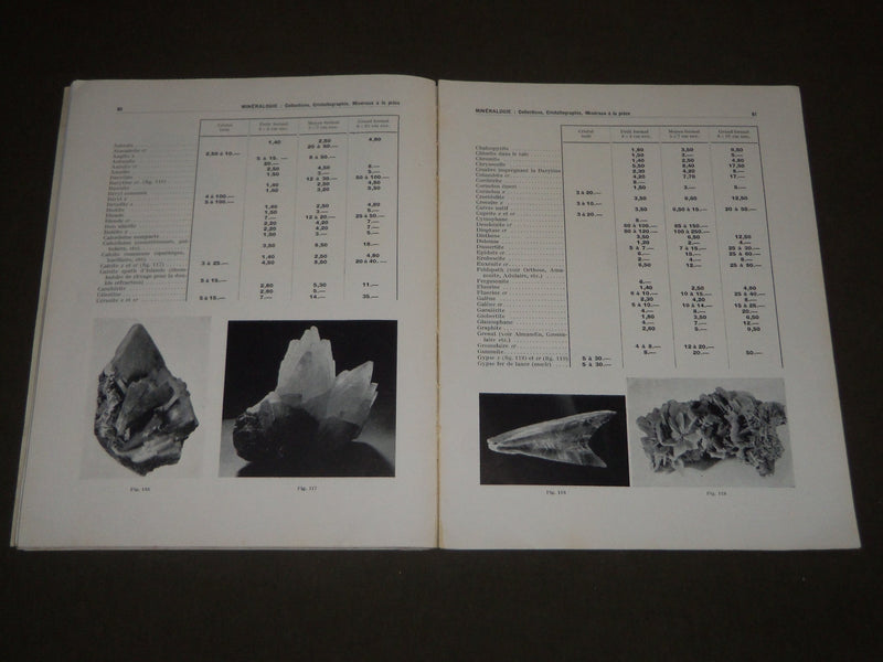 1961 N. BOUBEE & CIE. COLLECTIONS D'HISTOIRE NATURELLE FRENCH CATALOGUE - FR 507