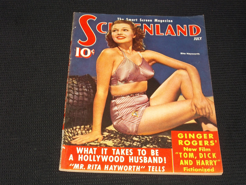 1941 JULY SCREENLAND MAGAZINE - RITA HAYWORTH FRONT COVER - E 1575