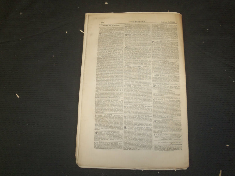 1865 APRIL 8 THE BUILDER ARCHITECT MAGAZINE - ILLUSTRATIONS - ST 415J