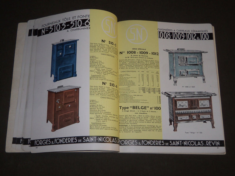 1936 ST. NICOLAS FORGES & FONDERIES FRENCH CATALOGUE - FR 346