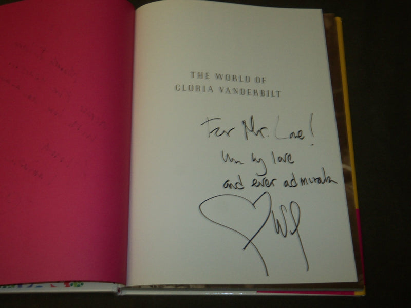 2010 THE WORLD OF GLORIA VANDERBILT BOOK INSCRIBED BY WENDY GOODMAN - KD 5345
