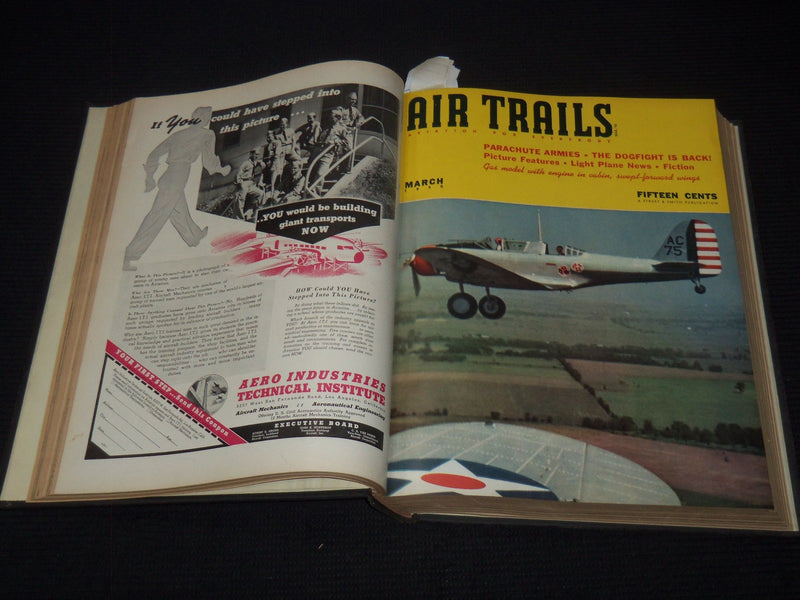 1940 JANUARY-DECEMBER AIR TRAILS MAGAZINE BOUND VOLUME - NICE COVERS - KD 3351O