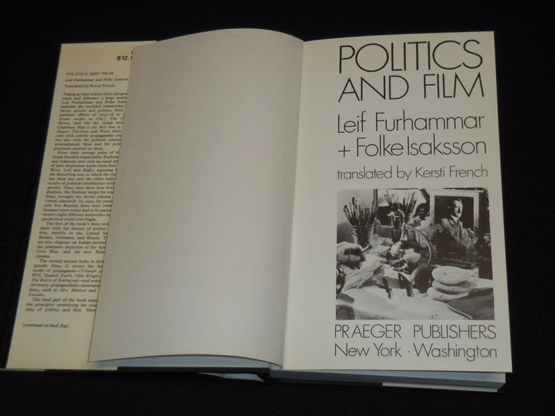 1971 POLITICS AND FILM HARDCOVER BOOK BY LEIF FURHAMMAR & ISAKSSON - KD 7657