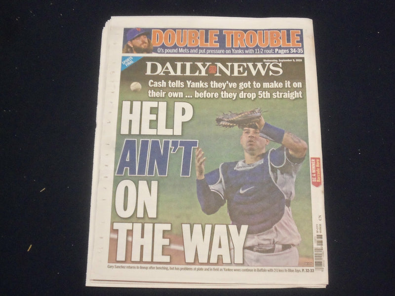 2020 SEPTEMBER 9 NEW YORK DAILY NEWS NEWSPAPER - HEROES LEAP ONTO SUBWAY TRACKS
