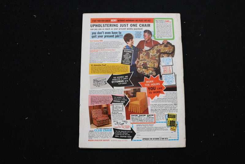 1972 JAN-FEB WORKBENCH MAGAZINE - MARQUETRY GAME TABLE COVER - SP 4182K