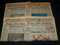 1989-1999 BINGHAMTON PRESS & SUN BULLETIN NEWSPAPERS LOT OF 35 - NP 1335A