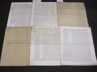 1839 THE NEW YORK LITERARY GAZETTE NEWSPAPER LOT OF 12 - EMERSON - NP 1814