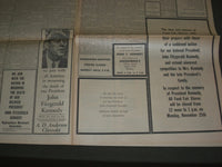 1963 NOVEMBER 25 THE BALTIMORE SUN- HOMAGE TO JFK- OSWALD SHOT TO DEATH- NP 2948