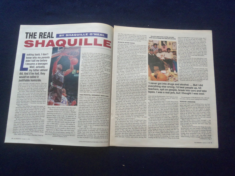 1993 OCT 1-3 PRESS-ENTERPRISE USA WEEKEND-BLOOMSBURG, PA - SHAQ O'NEAL- NP 6206