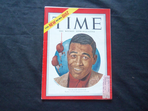 1951 JUNE 25 TIME MAGAZINE - SUGAR RAY ROBINSON - T 1284