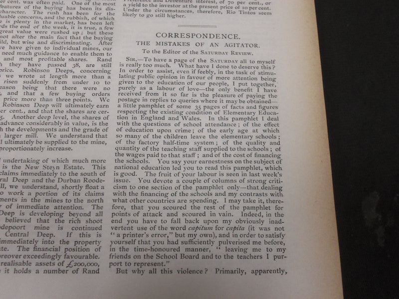 1899 SATURDAY REVIEW 2 BOUND VOLUMES - COMPLETE YR- PUBLISHED IN LONDON - R 1112