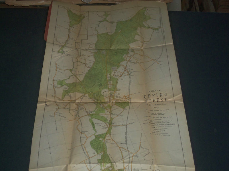 1902 A MAP OF EPPING FOREST BY E. N. BUXTON - LONDON - J 3935