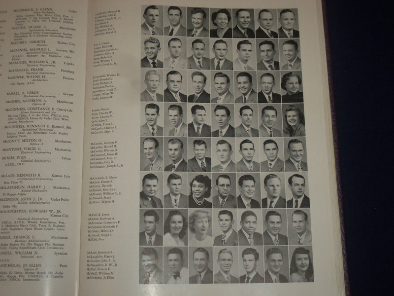 1949 THE ROYAL PURPLE KANSAS STATE COLLEGE YEARBOOK - MANHATTAN - PHOTOS - YB 39