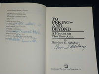 1973 TO PEKING AND BEYOND BOOK INSCRIBED BY HARRISON SALISBURY - D 488