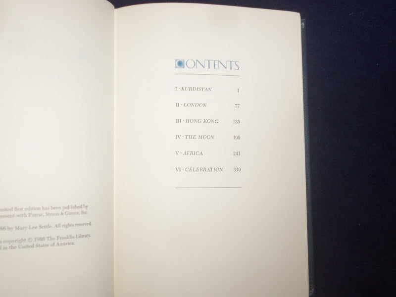 1986 CELEBRATION HARDCOVER BOOK BY MARY LEE SETTLE -SIGNED 1ST EDITION - KD 8972