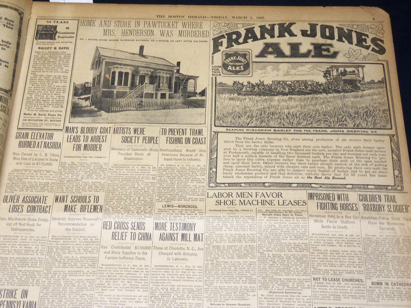 1907 MARCH 1 THE BOSTON HERALD - DID COUNCILMAN SACKS VOTE ON ORDER - BH 389