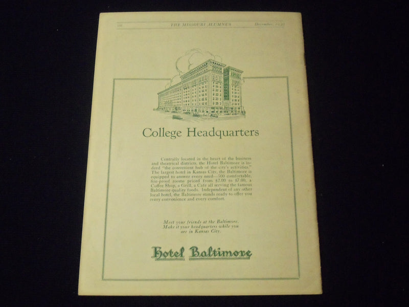 1930 DECEMBER THE MISSOURI ALUMNUS MAGAZINE - NICE PHOTOS - CHRISTMAS - J 1223