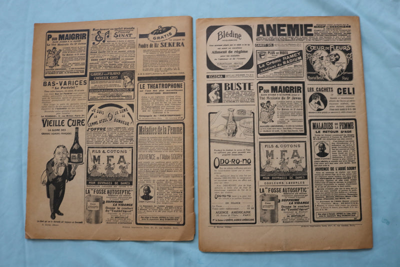 1921 LA FEMME CHEZ ELLE MAGAZINE - FRENCH FASHION - LOT OF 2 - K 2530