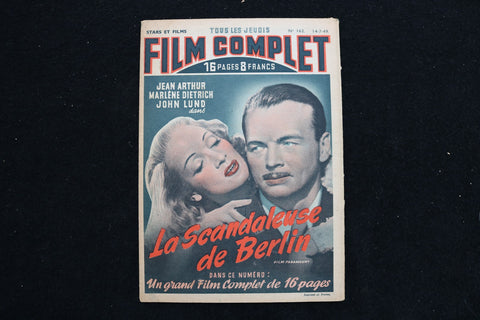 1949 JULY 14 FILM COMPLET MAGAZINE - MARLENE DIETRICH COVER - E 25936