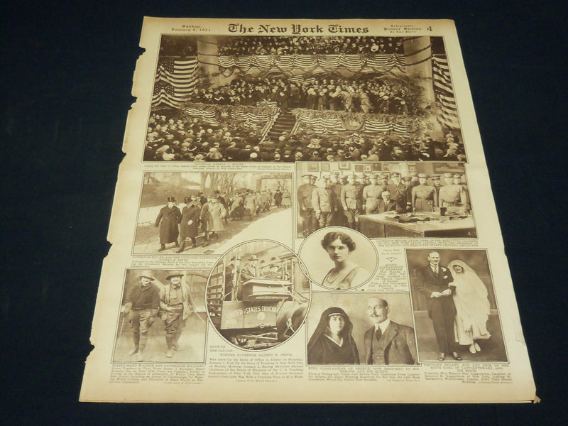 1921 JANUARY 9 NEW YORK TIMES PICTURE SECTION - GOVERNOR MILLER - NT 8926