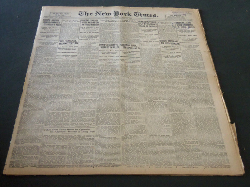 1922 MAY 19 NEW YORK TIMES - NEGRO BOY TORTURED & BURNED AT STAKE - NT 5815
