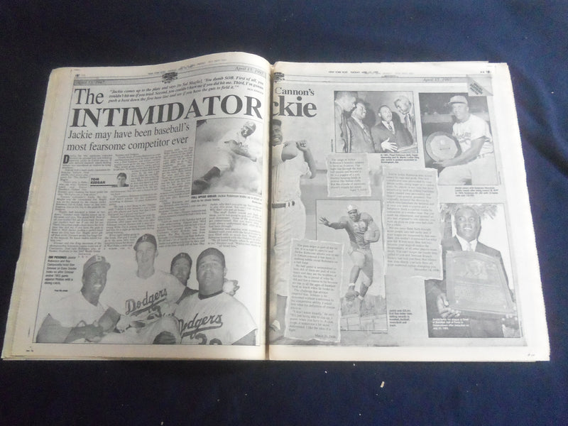 1997 APRIL 15 NEW YORK POST NEWSPAPER- JACKIE ROBINSON 50TH ANNIVERSARY- NP 5658