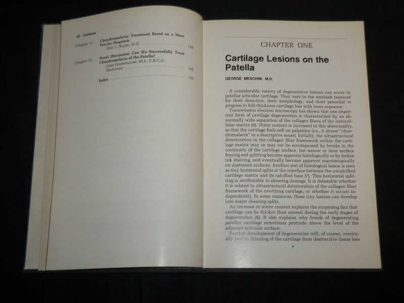 1983 CHONDROMALACIA OF THE PATELLA HARDCOVER BOOK BY PICKETT & RADIN - KD 7055