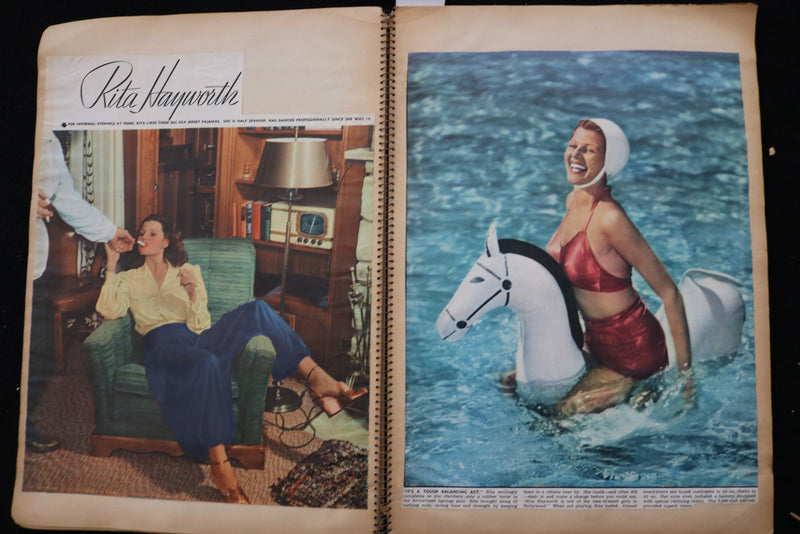 1940'S HOLLYWOOD SCRAPBOOK - RITA HAYWORTH - PAULETTE GODDARD - E 24888