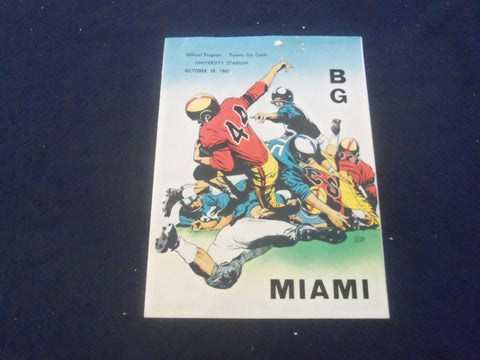 1961 OCT 28 FOOTBALL PROGRAM - BOWLING GREEN ST UNIV VS MIAMI UNIV - SP 9337M