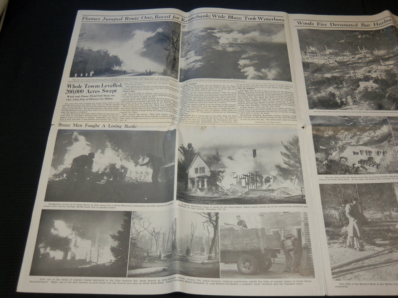 1947 MAINE FIRE DISASTER PICTORIAL REVIEW - GREAT PHOTOS - NP 4251Z