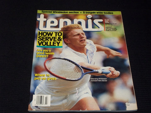 1990 JULY TENNIS MAGAZINE - BORIS BECKER FRONT COVER - E 2259