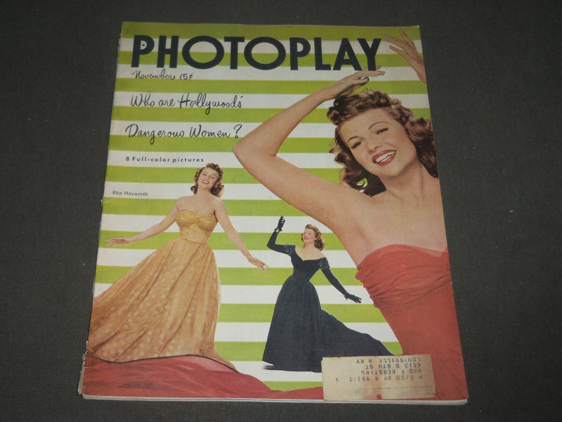 1948 NOVEMBER PHOTOPLAY MOVIE MAGAZINE - RITA HAYWORTH COVER - NICE ADS - M 129