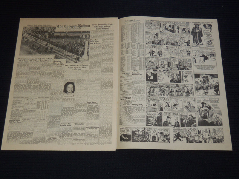1945 PHILADELPHIA EVENING BULLETIN NEWSPAPER LOT OF 2 - OVERSEAS EDN - NP 2150Z