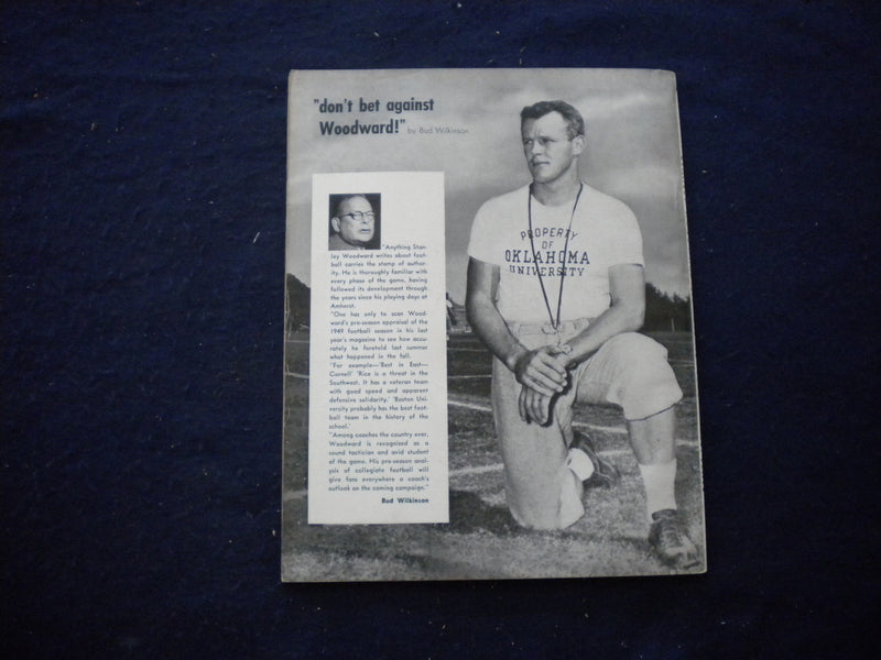 1950 STANLEY WOODWARD'S FOOTBALL MAGAZINE - BOBBY WILLIAMS, NOTRE DAME - B 439Q