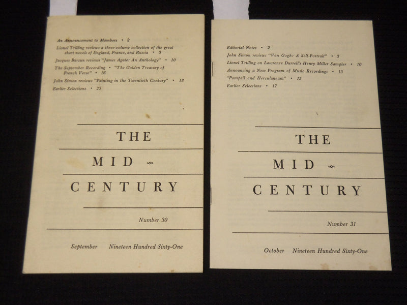 1961 THE MID CENTURY MAGAZINE LOT OF 2 ISSUES - THRILLING - K 648