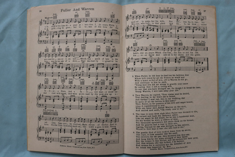 1936 AMERICAN COWBOY SONGS SOFTCOVER BOOK BY HUGO FREY - K 3377