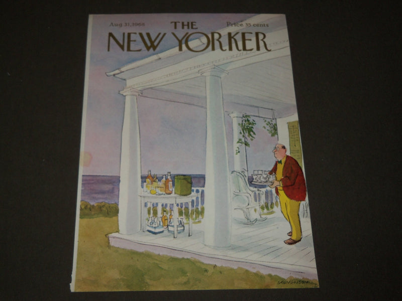 1968 AUGUST 31 NEW YORKER MAGAZINE FRONT COVER ONLY - GREAT ART FOR FRAMING