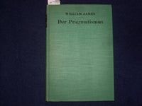1928 DER PRAGMATISMUS HARDCOVER BOOK VON WILLIAM JAMES - GERMAN - KD 9009