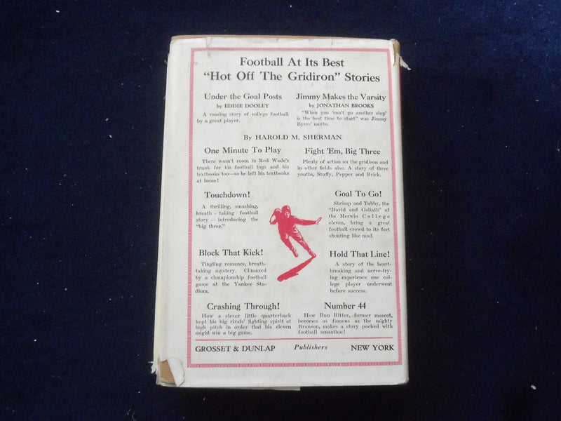 1928 BLOCK THAT KICK HARDCOVER BOOK BY HAROLD SHERMAN - KD 8785