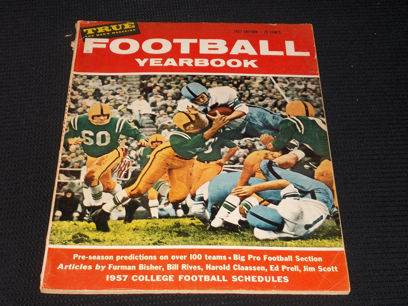 1957 TRUE'S FOOTBALL YEARBOOK MAGAZINE - COLLEGE SCHEDULES COVER - E 7894