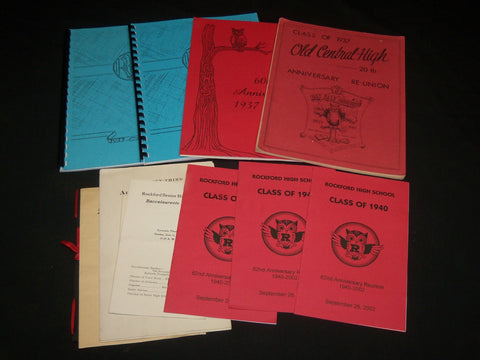 1930-2007 ROCKFORD SENIOR HIGH SCHOOL EPHEMERA LOT OF 12 - ILLINOIS - O 215
