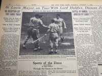 1942 WORLD SERIES YANKEES DEFEAT CARDINALS 4-1 NEW YORK TIMES NEWSPAPER LOT OF 4