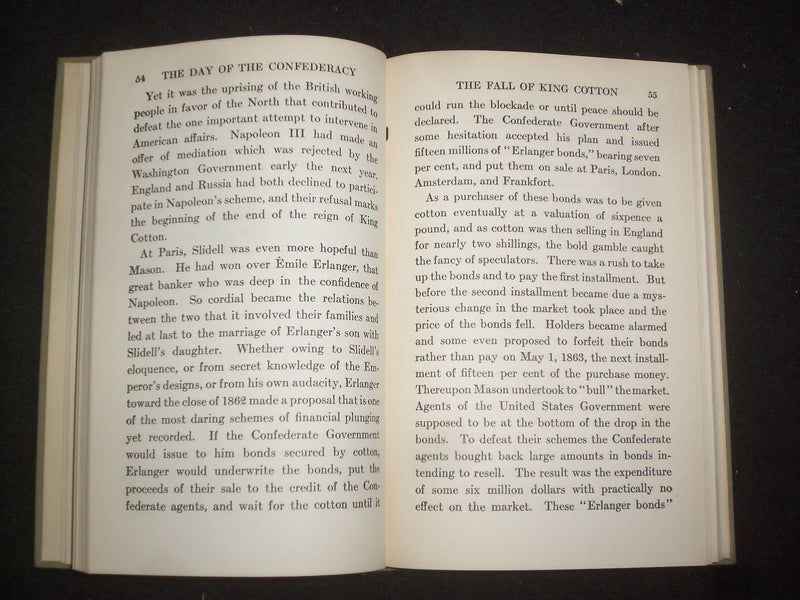 1919 THE DAY OF THE CONFEDERACY HARDCOVER BOOK BY NATHANIEL STEPHENSON - KD 9272