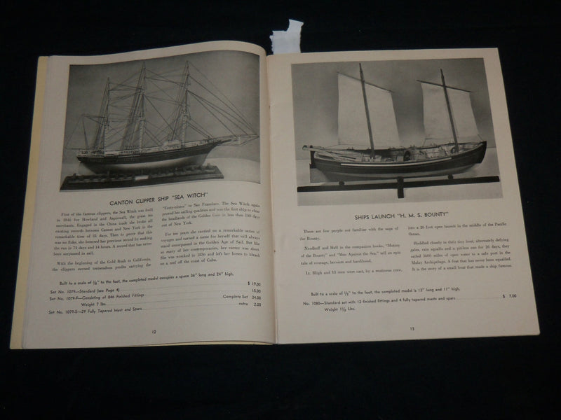 1951 MARINE MODEL CO. CATALOG - NEW YORK - THE SLAVER - J 6629