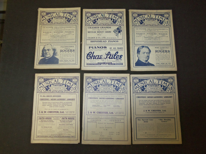 1912-1947 THE MUSICAL TIMES MAGAZINE - LOT OF 23 - O 2440M