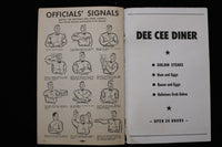 1950 DEE CEE DINER FOOTBALL SCHEDULES-RECORDS - K 2840