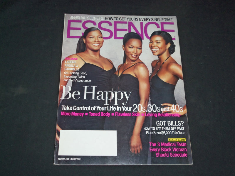 2006 JANUARY ESSENCE MAGAZINE - QUEEN LATIFAH, A. BASSETT, & G. UNION - B 368