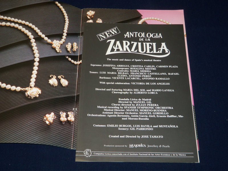 1988 ANTOLOGIA DE LA ZARZUELA BY JOSE TAMAYO PROGRAM - NICE PHOTOS - J 5117