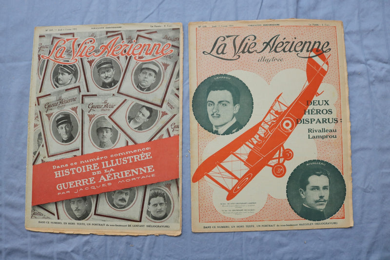1919 LA GUERRE & LA VIE AERIENNE ILLUSTRE MAGAZINES- FRENCH - LOT OF 28 - O 3852